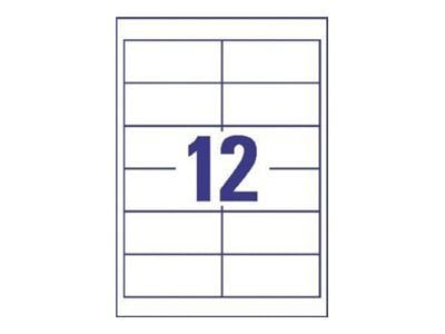 Avery - Vit - 97 x 42.3 mm 300 etikett (er) (25 ark x 12 etiketter för flera ändamål