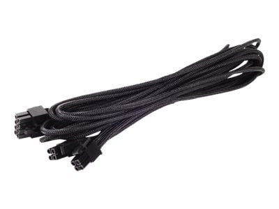 SilverStone PP06B-EPS55 - Strömkabel - 8-stifts EPS12V (4+4) (hona) - 55 cm - svart