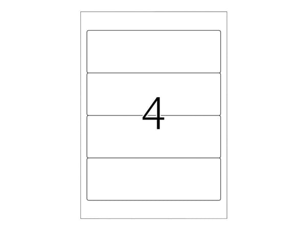 HERMA Special - Papir - matt - permanent selv-adhesiv - hvit - 192 x 61 mm 100 etikett(er) (25 ark x 4) opake arkivmappeetiketter