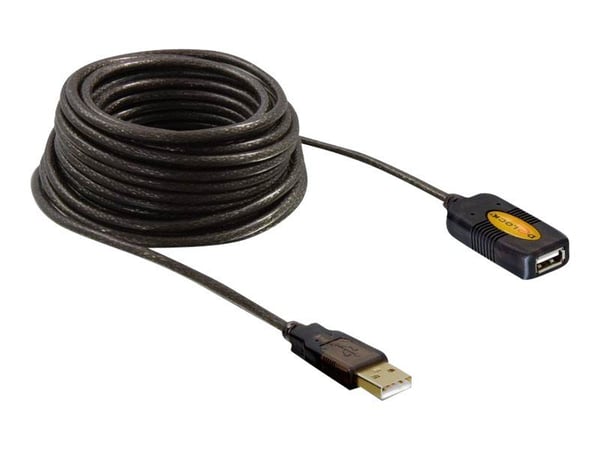 Delock - USB forlængerkabel - USB (han) til USB (hun) - 5 m - aktiivinen