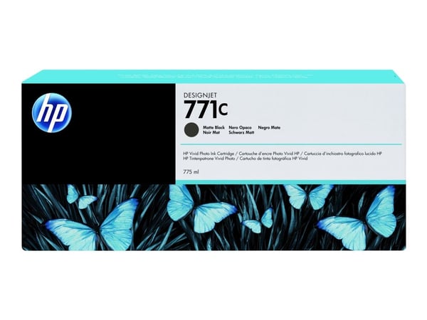 HP 771C - 775 ml - matt svart - original - blekkpatron - for DesignJet Z6200, Z6600, Z6610, Z6800, Z6810