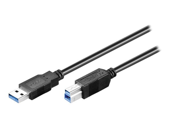 goobay - USB-kaapeli - USB tyyppi A (P) - USB tyyppi B (P) - USB 3.0 - 25 cm - musta