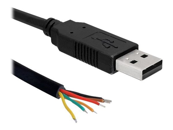 DeLOCK 83116, Musta, 1,8 m, USB A-tyyppi, DB-9