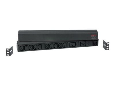 APC RACK PDU BASIC 1 U 16A 230V, Perus, 0U/1U, Yksivaiheinen, Vaaka/Pysty, Musta, 12 AC-pistorasia(a)