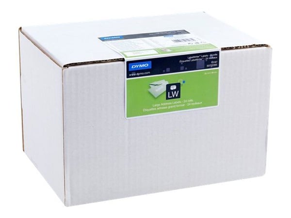 DYMO Large Address Labels - Hvit - 36 x 89 mm 6240 etikett(er) (24 rull(er) x 260) adresselapper - for DYMO LabelWriter 320, 330 Turbo, 400, 400 Tw...