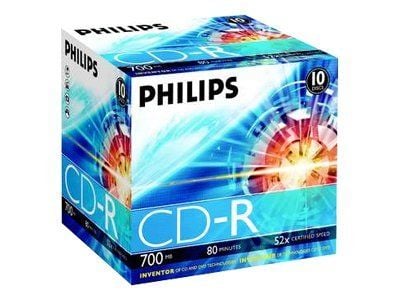 Philips - 10 x CD-R - 700 MB (80 min) 52x - CD-eske