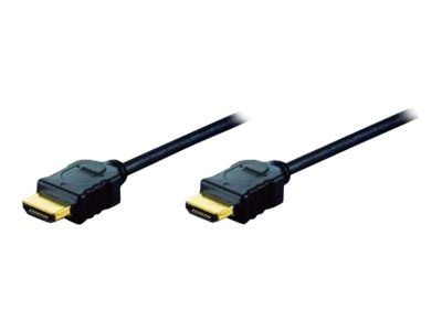 ASSMANN - HDMI-kaapeli Ethernetillä - HDMI-uros HDMI-uros - 10 m - kolminkertaisesti suojattu - musta