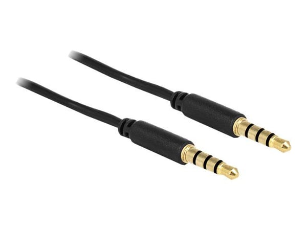 DeLOCK 83438, 3.5mm, Uros, 3.5mm, Uros, 5 m, Musta