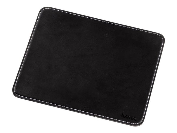 Hama Mouse Pad with Leather Look - Musematte - svart