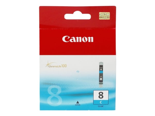Canon CLI-8C - 13 ml - cyan - original - bläcktank - för PIXMA iP3500, iP4500, iP5300, MP510, MP520, MP610, MP960, MP970, MX700, MX850, Pro9000