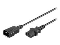 MicroConnect - Förlängningskabel för ström - power IEC 60320 C13 till IEC 60320 C14 - 5 m - svart