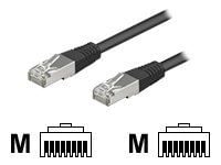 wentronic - Nettverkskabel - RJ-45 (hann) til RJ-45 (hann) - 25 cm - FTP - CAT 5e - svart