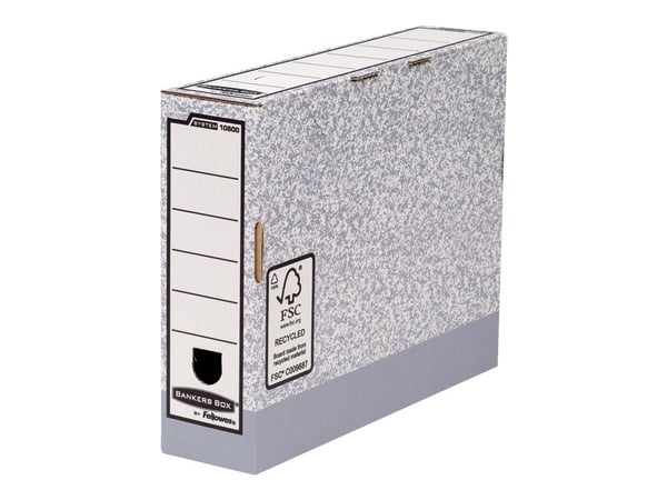 Bankers Box System - Laatikkoviila - selän leveys: 80 mm - A4 - harmaa