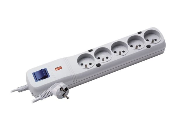 Lestar LV-530W power strip with anti-surge protection 5 sockets 1.5m gray (LV530W1.5 GRAY)