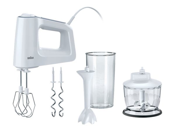 Braun MultiMix 3 HM 3135 WH - Håndmikser - 500 W - hvit/grå