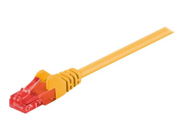goobay - Verkkokaapeli - RJ-45 (uros) - RJ-45 (uros) - 7,5 m - UTP - CAT 6 - muotoiltu - keltainen