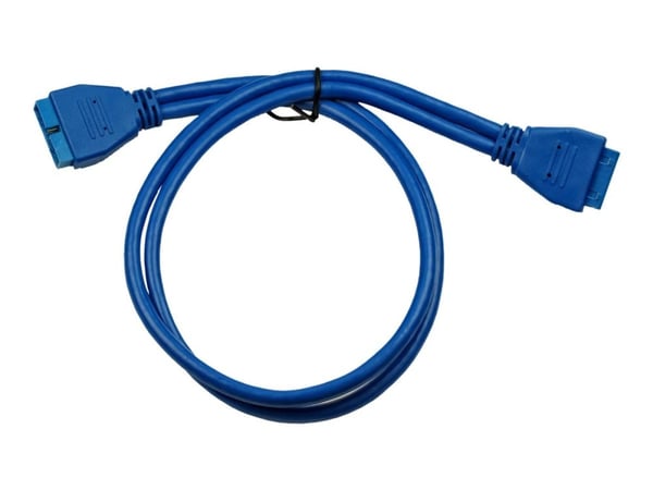 Inter-Tech - USB-forlengelseskabel - 20-pins USB 3.0-plugg (hunn) til 20-pins USB 3.0-plugg (hann) - USB 3.0 - 50 cm