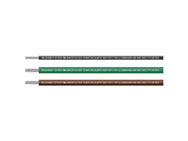 Hel kabel 60413-305 Enkel ledare UL-CSA 1 x 0,823 mm² Grön-gul 305 m