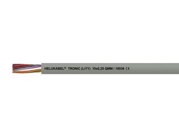 HELUKABEL TRONIC, Lågspänningskabel, Grå, Polyvinylklorid (PVC), Polyvinylklorid (PVC), Koppar, -5 - 80 ° C