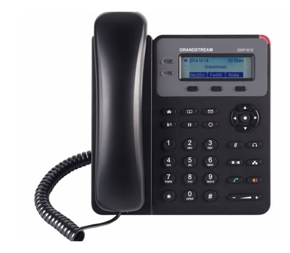 Grandstream Networks GXP1610, DECT-puhelin, Kaiutinpuhelin, 500 entries, Musta