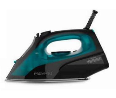 Black & Decker BXIR2403E, Kuiva- & höyrysilitysrauta, Keraaminen pohjalevy, 150 g/min, musta, Vihreä, 45 g/min, 0,5 L