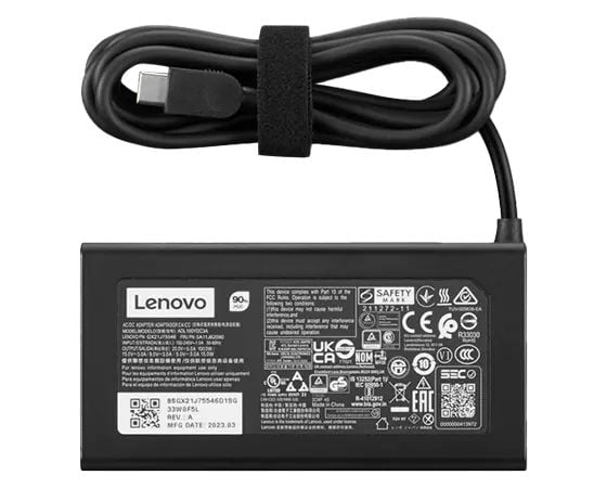 Lenovo - USB-C-strømadapter - AC 100-240 V - 100 watt - svart