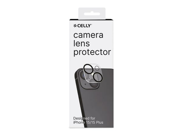 Celly Cameralens - Linsebeskytter for mobiltelefon - for Apple iPhone 15, 15 Plus