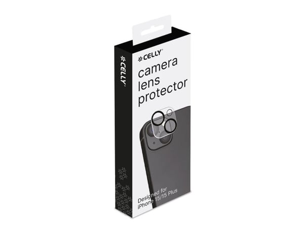 Celly Cameralens - Linsebeskytter for mobiltelefon - for Apple iPhone 15, 15 Plus