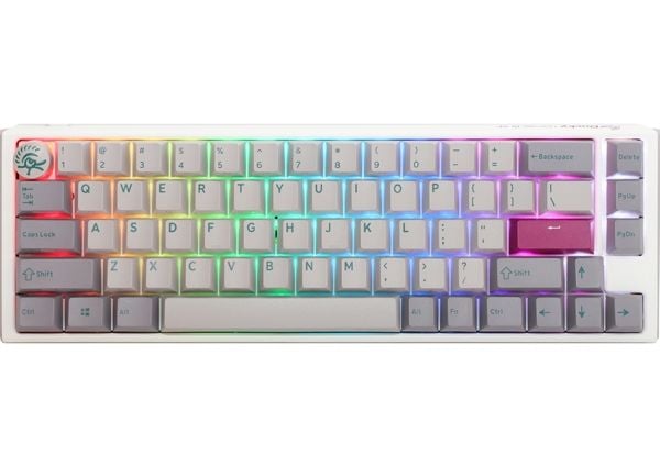 Ducky One 3 SF, langallinen, USB, mekaaninen, QWERTY, RGB LED, harmaa