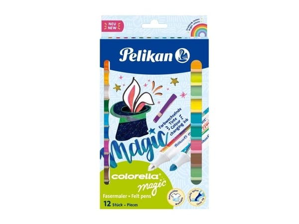 Pelikan Colorella Magic, Flerfarget, Projektil spiss, Rund, Vann-basert blekk, Barn og voksne, Gutt/Jente