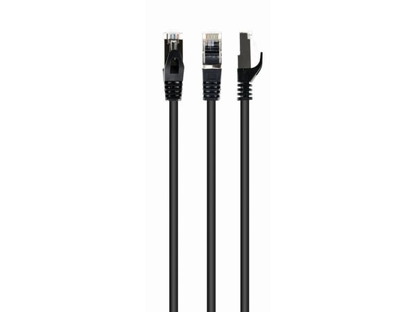 Cablexpert - Koblingskabel - RJ-45 (hann) til RJ-45 (hann) - 6.2 mm - S/FTP - CAT 6a - halogenfri, formstøpt, uten hindringer - svart