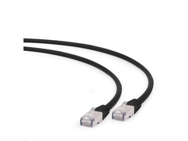 Cablexpert - Koblingskabel - RJ-45 (hann) til RJ-45 (hann) - 6.2 mm - S/FTP - CAT 6a - halogenfri, formstøpt, uten hindringer - svart