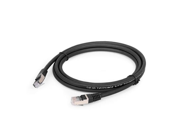 Cablexpert - Koblingskabel - RJ-45 (hann) til RJ-45 (hann) - 6.2 mm - S/FTP - CAT 6a - halogenfri, formstøpt, uten hindringer - svart