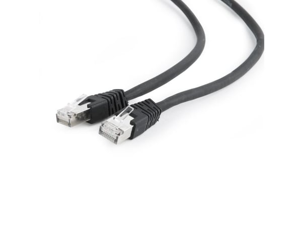 Cablexpert - Koblingskabel - RJ-45 (hann) til RJ-45 (hann) - 6.2 mm - S/FTP - CAT 6a - halogenfri, formstøpt, uten hindringer - svart