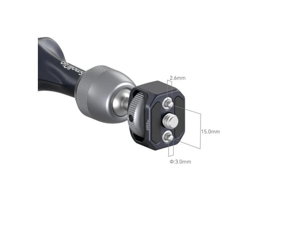 SmallRig 4194, Rosettbrakett, Svart, Grå, Aluminium, Silikon, Rustfritt stål, 3,5 kg, 1/4-20", 360°