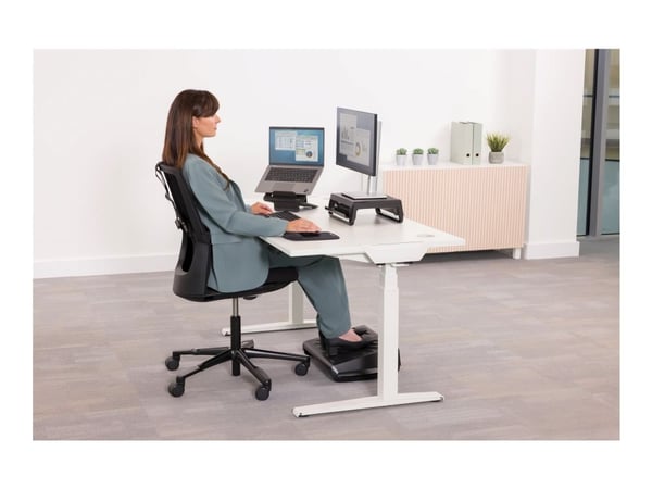 Fellowes Breyta fotstøtte svart 3 høydeinnstillinger gyngefunksjon, sortering, ABS, 0 - 18°, 49 cm, 36 cm, 490 mm