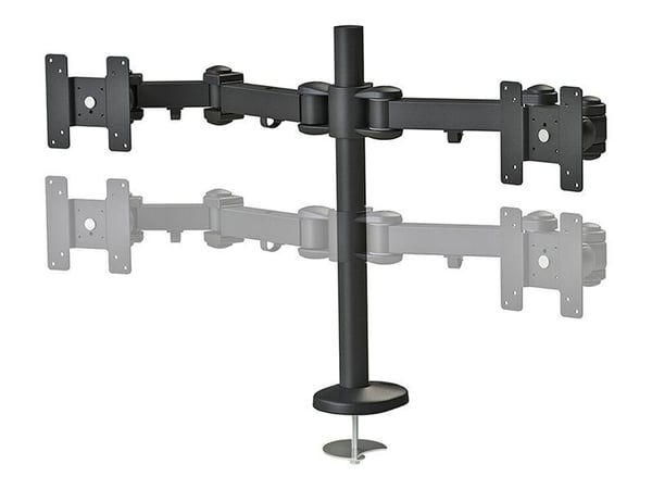 Neomounts FPMA-D960DG - Monteringssett - full bevegelse - for 2 LCD-skjermer - svart - skjermstørrelse: 10"-27" - malje, skrivebordsmonterbar