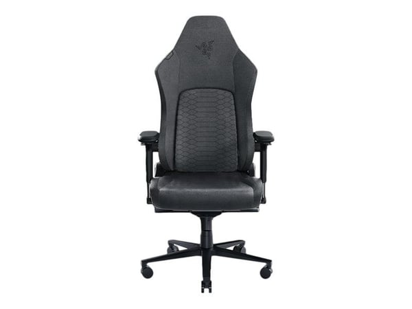 Razer Iskur V2 - Spillestol - ergonomisk - armlener - T-formet - tipping - roterende - plysjtøy - mørk grå