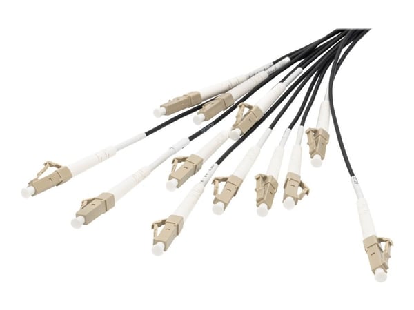 DIGITUS - Utbruddskabel - LC/UPC-multimodus (P) til LC/UPC-multimodus (P) - 100 m - fiberoptisk - 50 / 125 mikroner - OM4 - halogenfri, innendørs/u...