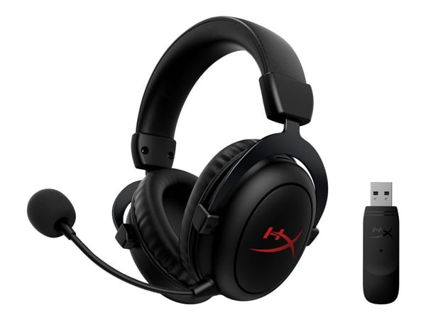 HyperX Cloud II - Hodesett - full størrelse - 2,4 GHz - trådløs - USB, 3,5 mm jakk - svart