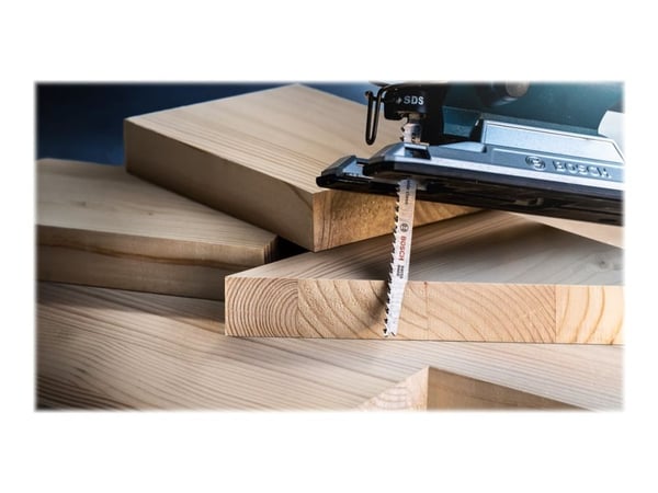 Bosch Expert Wood 2-side clean T308 B - Stikksagblad - for kryssfinér, bløtt tre, ikke-slipende trematerialer, solid wood furniture board - 3 deler...