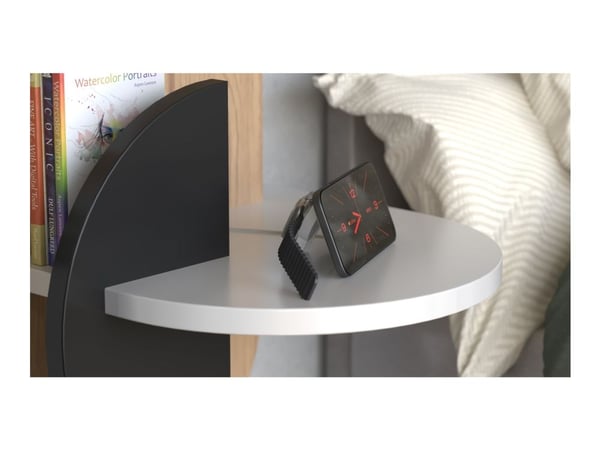 ZENS 2-in-1 - Trådløs ladepute - 2-i-1 MagSafe + Klokke - 20 watt - på kabel: USB-C - hvit - for Apple AirPods with MagSafe Charging Case; AirPods ...