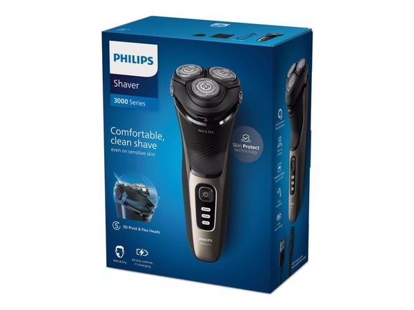 Philips 3000 Series S3242 - Barbermaskin - trådløs - ash gold