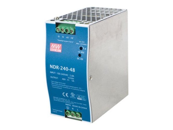 EFB Elektronik NDR-240-48, Virtalähde, sininen, harmaa, metalli, EN55022 luokka B, 240 W, 5 A EFB Elektronik NDR-240-48, Virtalähde, sininen, harmaa, metalli, EN55022 luokka B, 240 W, 5 A