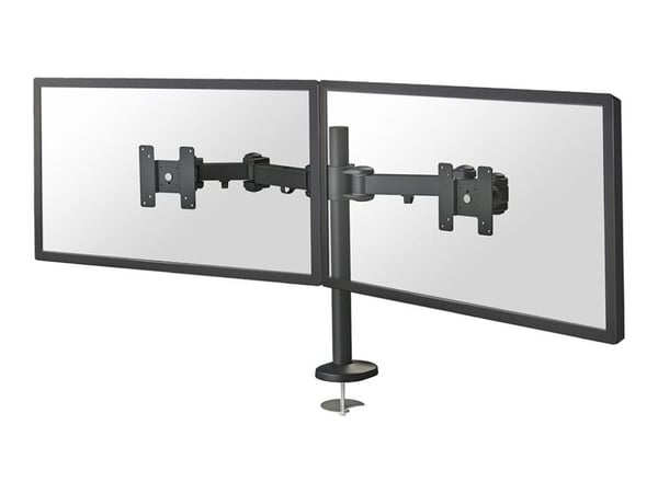 Neomounts FPMA-D960DG - Monteringssett - full bevegelse - for 2 LCD-skjermer - svart - skjermstørrelse: 10"-27" - malje, skrivebordsmonterbar