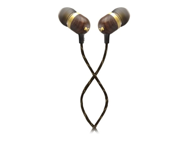 House of Marley Smile Jamaica - Ørepropper med mikrofon - i øret - kablet - lydisolerende - messing