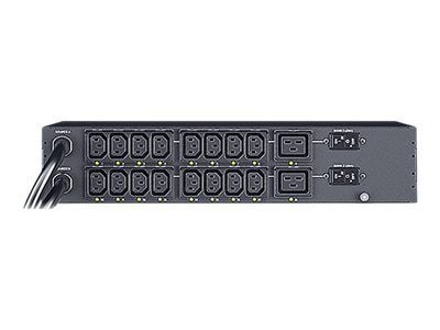 CyberPower PDU44302, Hallittu, Kytkimellinen, 1U, Yksivaiheinen, Vaaka, Harmaa, LCD
