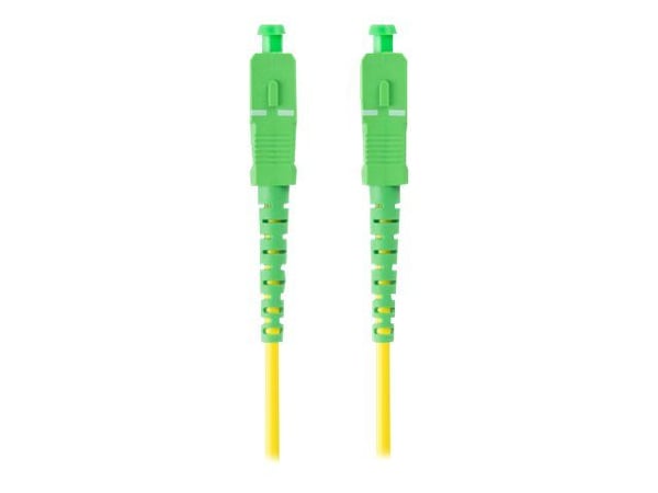 Lanberg - Koblingskabel - SC/APC-enkeltmodus (hann) til SC/APC-enkeltmodus (hann) - 3 m - 3 mm - fiberoptisk - simpleks - 9 / 125 micron - G.657.A1...
