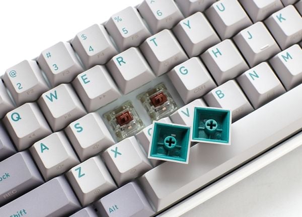 Ducky One 3 SF, langallinen, USB, mekaaninen, QWERTY, RGB LED, harmaa