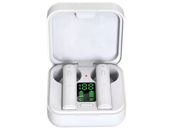 Denver TWS-62, Trådløs, Samtaler/musikk, 20 - 20000 Hz, 80 g, Hodesett, Hvit